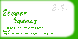 elemer vadasz business card